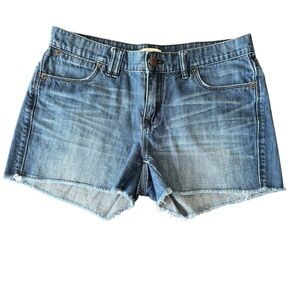 J Crew Womens Denim Cutoff Shorts Size 0 Blue Distressed Frayed Hem Summer